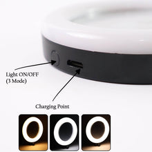 Rechargeable LED Makeup Mirror with Ring Light (1 Pc) - dailyneed.life