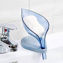 Plastic Leaf Shape Soap Box Self Draining Bathroom Soap Holder, Decorative Drainage Plastic Soap Dish with Draining Tray (Mix Color / 1 Pc) - dailyneed.life