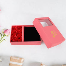 Jewellery Gift Box with Lids & Roses Packaging Box with 6 Roses (1 Set) - dailyneed.life