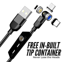 3 in 1 Magnetic USB Charging Cable | USB-c Android and Lightning with Extra Protecting Nylon| Strong Magnetic Cable with Full Rotation Support Fast Charging - dailyneed.life