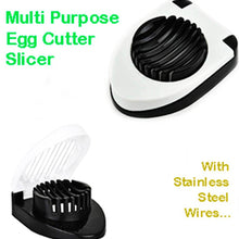 Oval Shape Plastic Multi Purpose Egg Cutter / Slicer with Stainless Steel Wires - dailyneed.life
