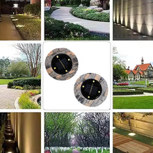 Disk Lights Slate – Heavy Duty Outdoor Solar Pathway Lights – 4 LED (2 Pc) - dailyneed.life