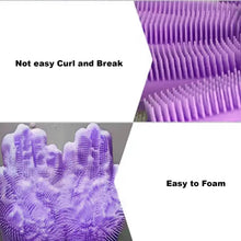 Dishwashing Gloves with Scrubber| Silicone Cleaning Reusable Scrub Gloves for Wash Dish Kitchen| Bathroom| Pet Grooming Wet and Dry Glove (1 Pair , 196Gm) - dailyneed.life