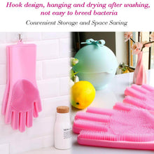 Dishwashing Gloves with Scrubber| Silicone Cleaning Reusable Scrub Gloves for Wash Dish Kitchen| Bathroom| Pet Grooming Wet and Dry Glove (1 Pair, 250 Gm) - dailyneed.life