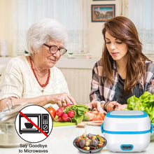 Electric Lunch Box, 3 In 1 Food Heater / Cooker / Steamer with Stainless Steel Bowls (1 Set) - dailyneed.life