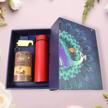 Personalized Temperature Water Bottle, 2in1 Keychain & Coffe Chocolate (With Attractive Peacock Box / 3 Pc Set / Mix Color Bottle) - dailyneed.life