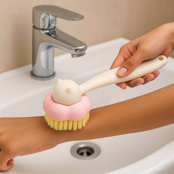 Soft Bristle Bath Brush with Long Handle (1 Pc) - dailyneed.life
