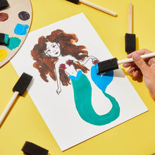 Multipurpose Sponge Brushes for Painting with Wooden Handles (6 Pcs Set) - dailyneed.life