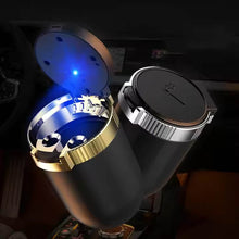 Portable Car Ashtray with Lid and Blue LED Light (1 Pc) - dailyneed.life