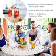 4 Pcs Reusable Glass Straws with 1 Cleaning Brushes - dailyneed.life