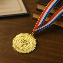 Gold Metal Medal with Tricolor Ribbon (1 Pc) - dailyneed.life
