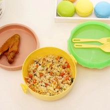 Burger Shape Lunch Box – Double Layer 1000ml Food Container with 2 Spoons for Kids - dailyneed.life
