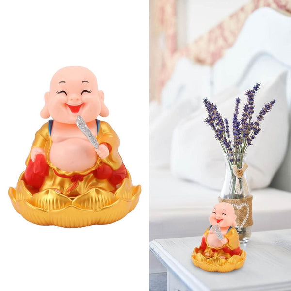 Solar Power Moving Buddha Car Ornament (1 Pc) - dailyneed.life