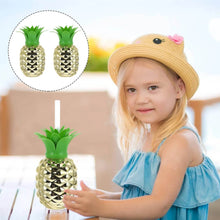 Plastic Pineapple Cups with Straw (1 Pc) - Party Favors, Hawaiian, Beach - dailyneed.life