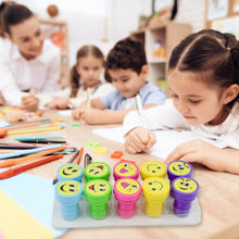 Emoticon Stamps 10 pieces in Round Shape Stamp (Multicolor / 10 Pc) - dailyneed.life