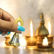 Brass and Steel Temple Ghanti (Pooja Bell) – Decorative Spiritual Accessory - dailyneed.life