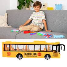 Inertia Bus Toys , High Simulation Yellow Fine Details Mini Bus Model Car Toys Prizes for Gift Collections - dailyneed.life