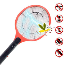 Red Rechargeable Electric Mosquito Killer Racket with Cable - dailyneed.life