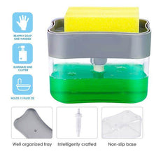 Liquid Soap Dispenser on Countertop with Sponge Holder For Pet - dailyneed.life