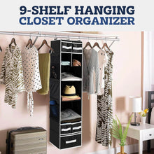 9 Shelf Hanging Closet Organizer with 5 Drawer Organizers - dailyneed.life