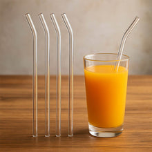 Reusable Glass Straws Clear Glass Drinking Straw 5Pc - dailyneed.life