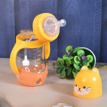 Glass Baby Feeding Bottle with Handles & Straw (300 ML / 1 Pc) - dailyneed.life