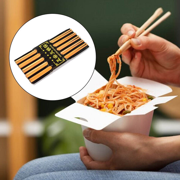10pair Chopsticks Set Lightweight Easy to Use Chop Sticks with box for Sushi, Noodles and Other Asian Food - dailyneed.life
