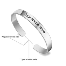 Customized / Personalized Stylish Kada Bracelet (1 Pc / Silver) - dailyneed.life