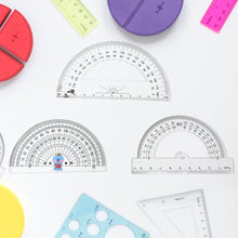 Multipurpose Transparent Plastic Protractor Set (3 Pcs Set) - dailyneed.life