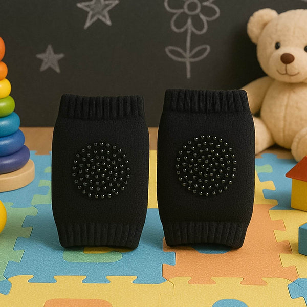 Black Toddler Wool Knit Leg Warmer (Knee Guard) - dailyneed.life