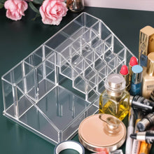 16 Compartment Cosmetic Makeup Jewellery Lipstick Storage Organiser Box, Cosmetic Storage Box Make-up Lipstick Organizer / Lipstick Holder Case Transparent - dailyneed.life