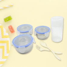 6In1 Tiffin Box-Lunch Box | 3 Stainless Steel Containers | Plastic lid Box | Spoon & Fork /Plastic Bottle | Insulated Fabric Bag | Leak Proof | Microwave Safe for Office, College and School for Men, Women (6 pcs) - dailyneed.life