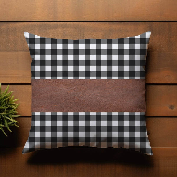 Pillow Covers, Leather & Cotton Cushion Covers (15 × 15 Inch / 1 Pair / 2 Pc) - dailyneed.life