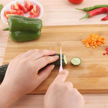 Thick Wooden Bamboo Kitchen Chopping Cutting Slicing Board with Holder for Fruits Vegetables Meat - dailyneed.life