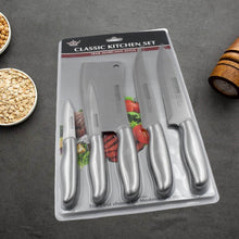 Big Size Professional Sharp Durable Quality Pack of 5 Kitchen Knives Set Basic Kitchen Tools-Stainless Steel Kitchen Gadgets (5 Pc Set) - dailyneed.life
