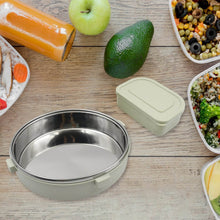 Miracle Stainless Steel Round Lunch Box, with Small Plastic Box Insert Leak Proof Lunch Box with Transparent lid, Lunch Box for Kids & Adults for School, Office (450 ML + 250 ML Approx) - dailyneed.life