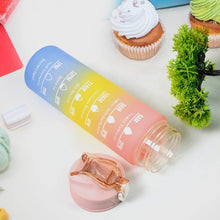 Plastic Colorful Motivational Water Bottle with Straw (750 ML) - dailyneed.life