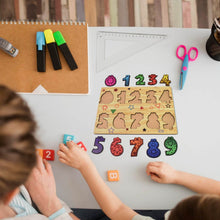 Wooden Number Puzzle Learning Educational Board (1 Set / 28×20 Cm) - dailyneed.life