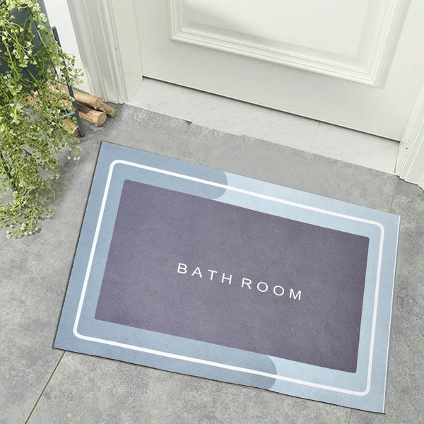 Square Bathroom mat Water Absorbent mats Diatomite Door Mat Anti-Slip Bath Mat Quick Drying Absorbent mat for Home, Kitchen (57x38cm) - dailyneed.life