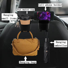 Car Headrest Backseat Organizer, 3 in 1 Automotive Cell Phone Drink cupholder Adapter with Headrest Hooks for Kids and Adults, Multifunctional Storage for Car Travel Accessories - dailyneed.life