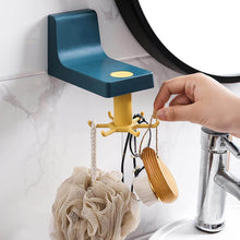 360 Degree Rotating Self Adhesive Plastic Wall Hook Hanger; Multifunctional Hanger with 6 Heavy Duty Claw Hooks - dailyneed.life