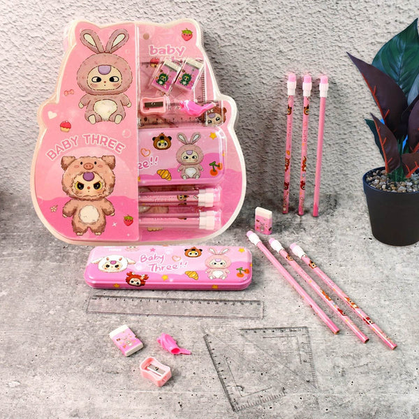 Cartoon Stationery Gift Set for Kids (14 Pc) - dailyneed.life
