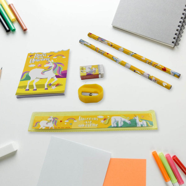 Stationery Set for School & Office with Pencil & Ruler (Gift, 6 Pc) - dailyneed.life