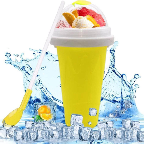 Smoothies Maker Cup, Magic Quick Frozen Smoothies Cup Cooling Cup Double Layer Squeeze Cup Slushy Maker (1 Pc) - dailyneed.life