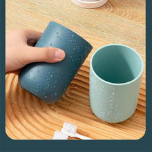 Multipurpose Wall Mount Toothbrush Holder Plastic Stand With 2 Cup (1 Set) - dailyneed.life