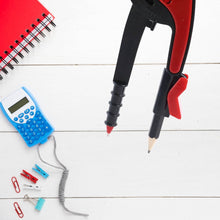 2 Pc Geometry Set – Built-in Pencil Grip + Transparent Plastic Protractor – School Geometry Tools Kit - dailyneed.life