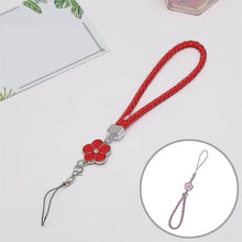 Flower Shape metal alloy pendant Nylon Braided leather hand strap lanyard phone (1 Pc / Multicolor) - dailyneed.life