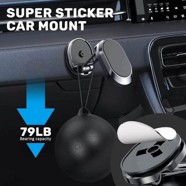 360° Rotating Magnetic Car Phone Holder in Metal (1 Pc, Folding) - dailyneed.life