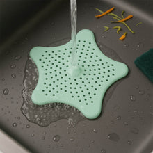 Mint Green Silicone Star Shaped Sink Filter Bathroom Hair Catcher Drain Strainers for Basin - dailyneed.life