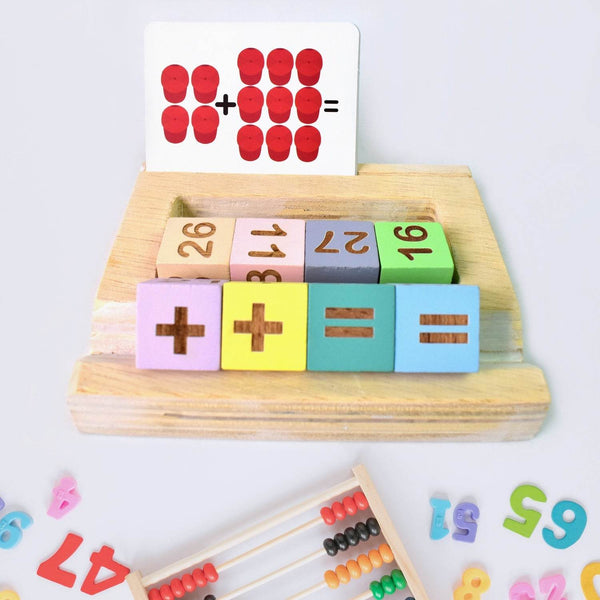 Wooden MathTime for Kids - Educational Math Card Game - dailyneed.life
